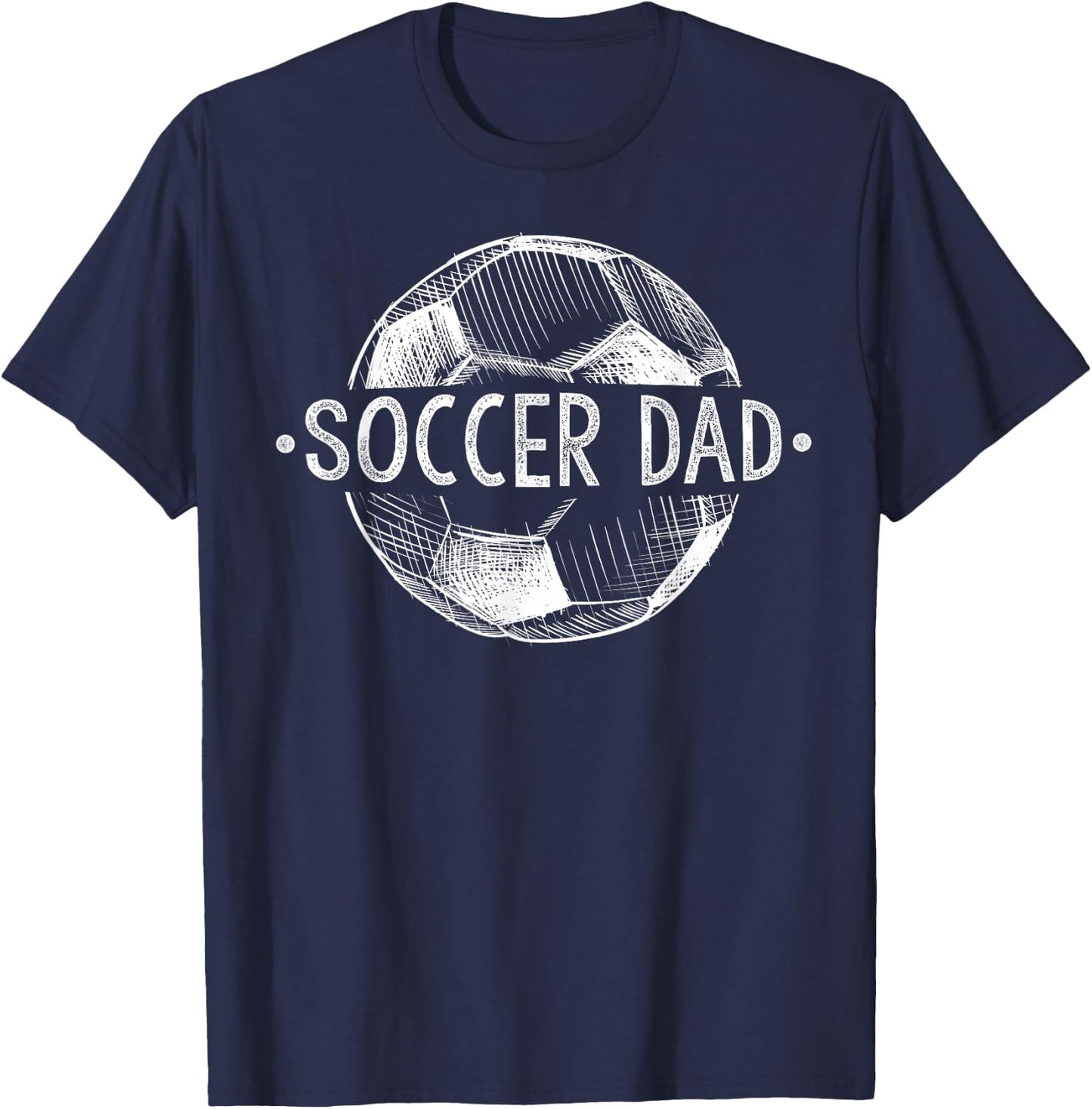 Soccer Dad Family Matching Team Player Gift Sport Lover Papa T-Shirt - T-Shirt | Navy