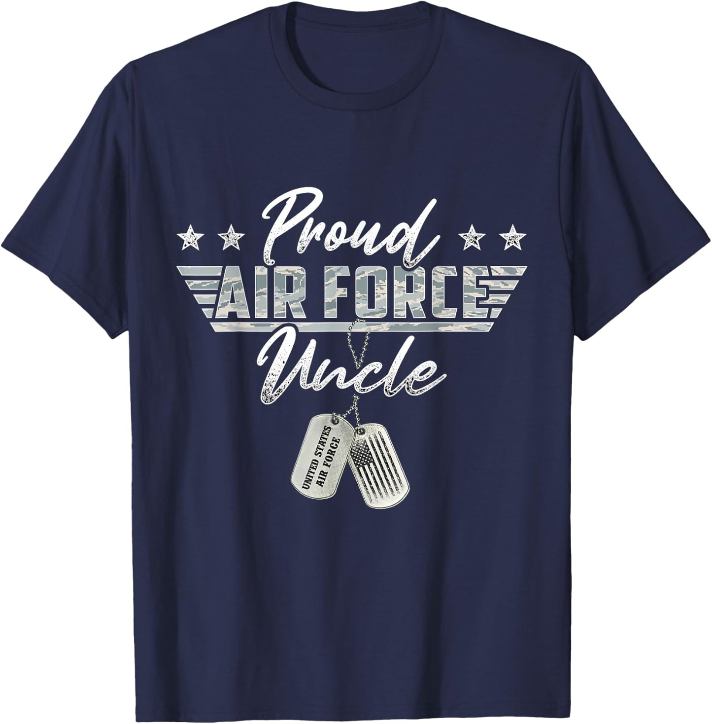 Proud Air Force Uncle Military Air Force Family Matching T-Shirt - T-Shirt | Navy