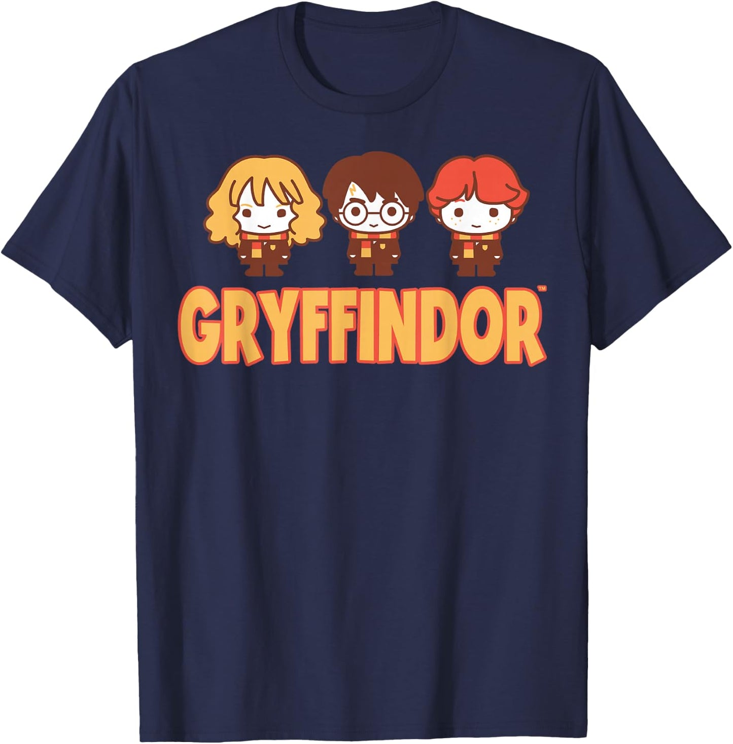 Harry Potter Gryffindor Chibi Trio Small T-Shirt - T-Shirt | Navy