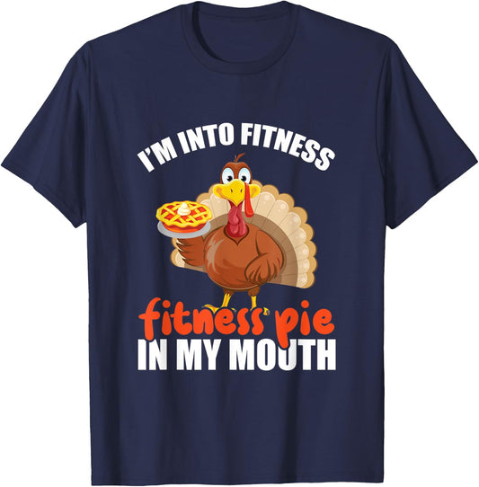 I'm Into Fitness Fit'ness Pumpkin Pie In My Mouth Workout T-Shirt - T-Shirt | Navy