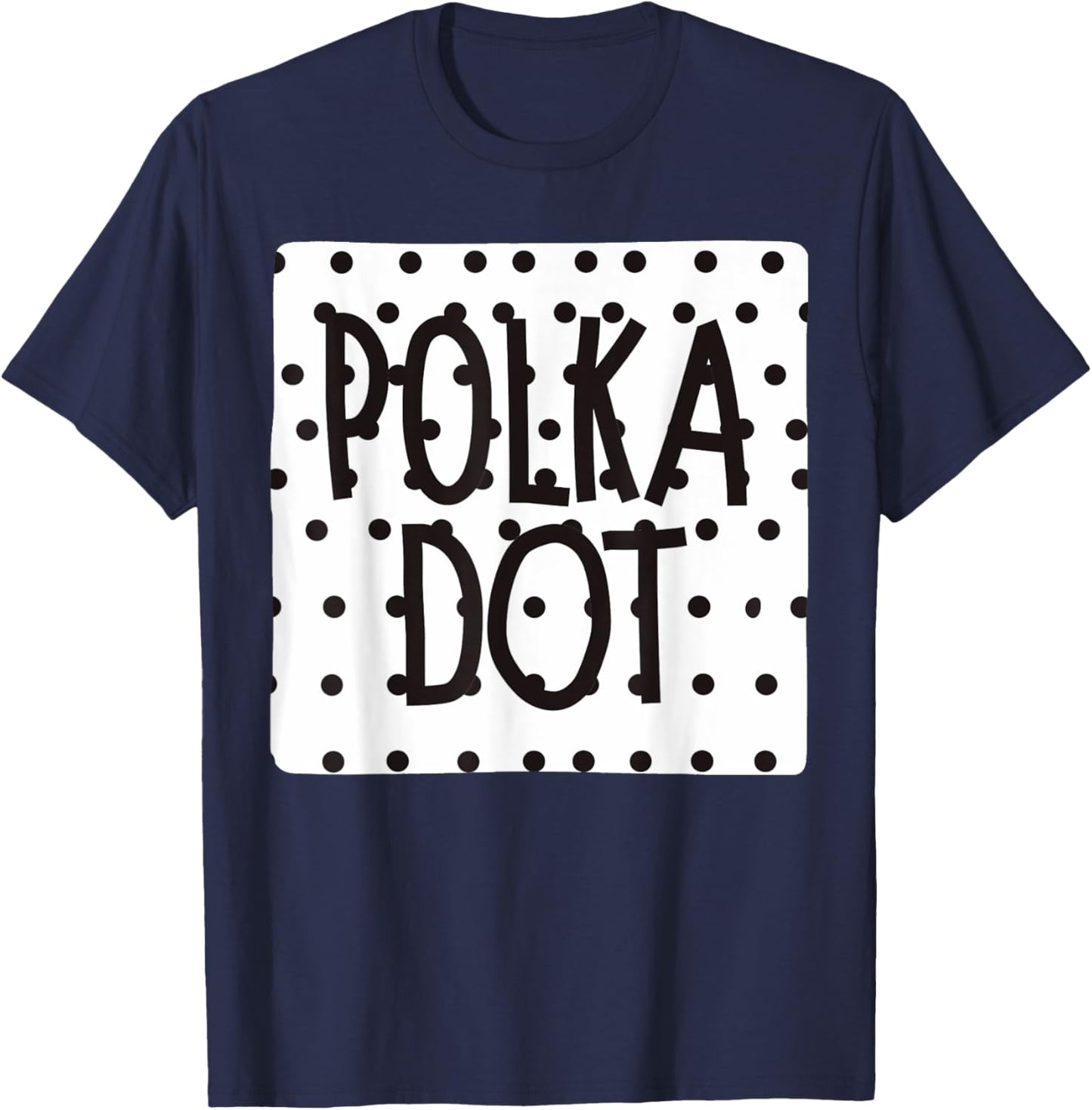 Black white Polka Dot Speech T-Shirt - T-Shirt | Navy