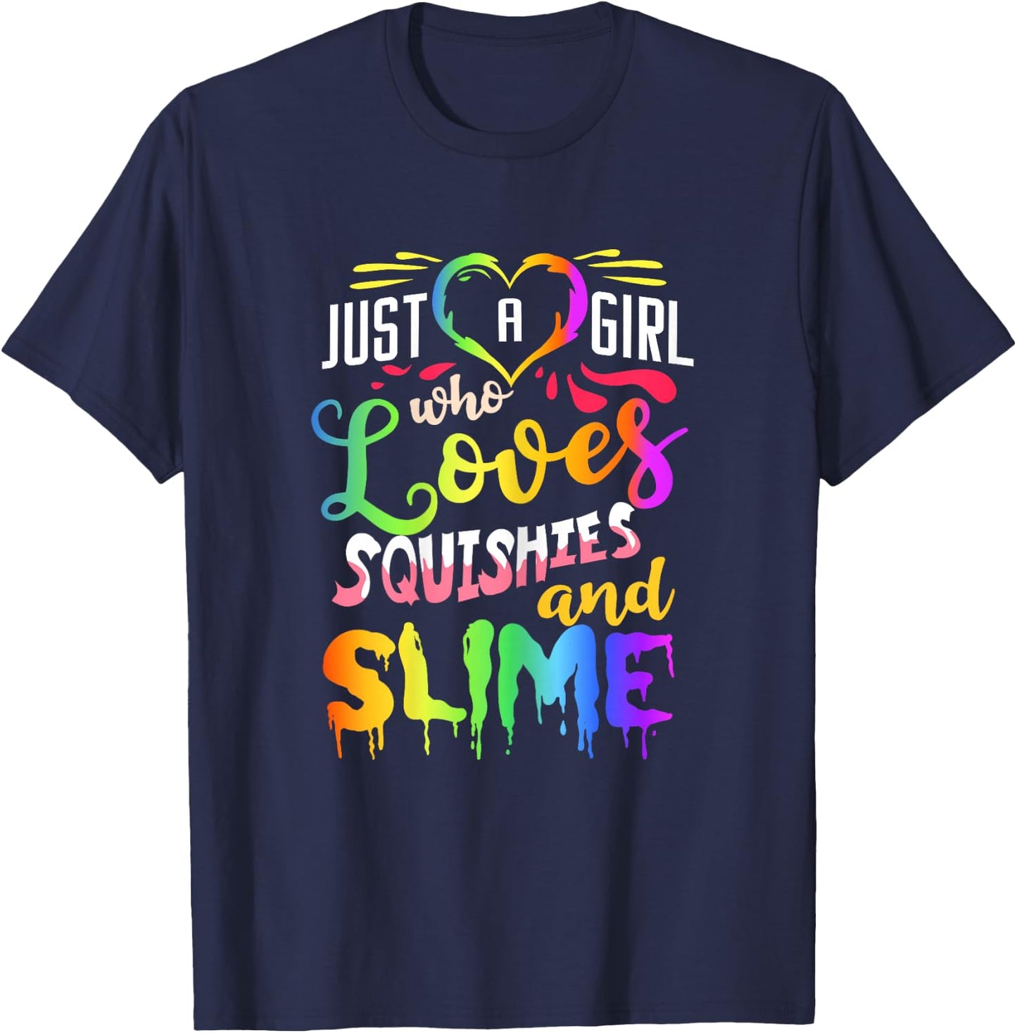 Squishies And Slime Girls Kids Slimeatory T-Shirt - T-Shirt | Navy