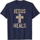 Jesus Heals Band Aid Cross T-Shirt - T-Shirt | Navy