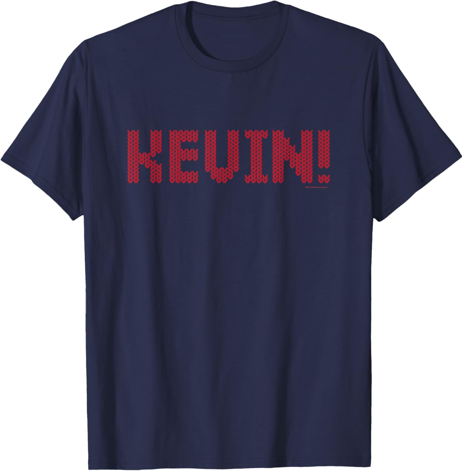 Home Alone 2 “Kevin!” Holiday Christmas Sweater Pattern T-Shirt - T-Shirt | Navy