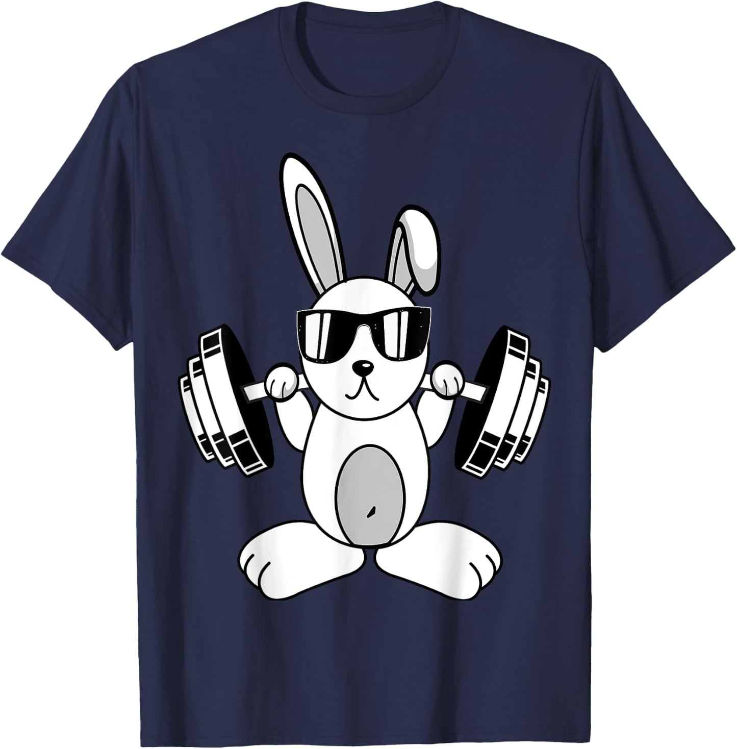 Bodybuilding Powerlifting Fitness Gym Rabbit - Squat Bunny T-Shirt - T-Shirt | Navy