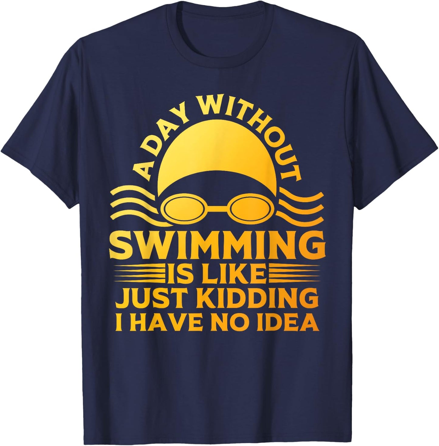 Funny Swimming Art Women Swim Team Coach Swimmer T-Shirt - T-Shirt | Navy