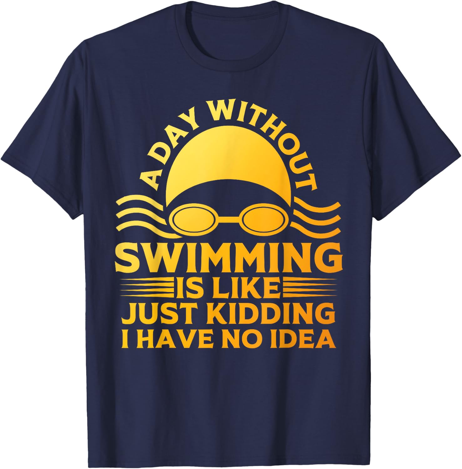 Funny Swimming Art Women Swim Team Coach Swimmer T-Shirt - T-Shirt | Navy