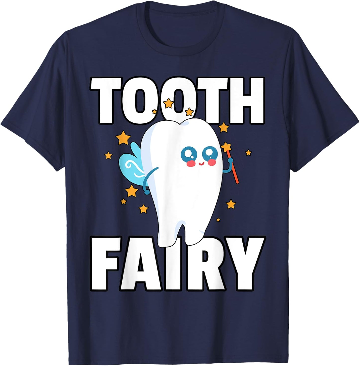 Tooth Fairy First Teeth Gift Girls T-Shirt - T-Shirt | Navy