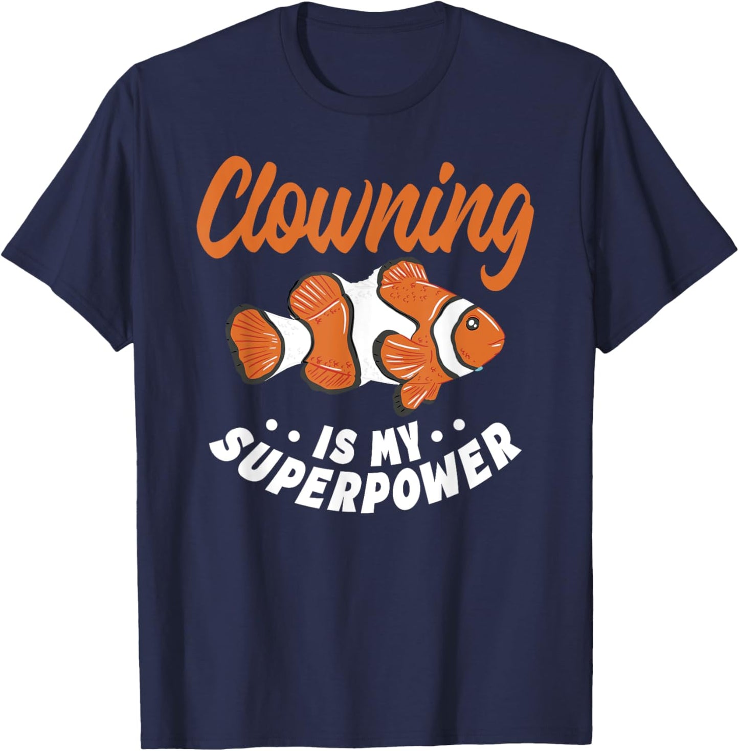 Clownfish Sea Animals Ocean Underwater Fish Lover T-Shirt - T-Shirt | Navy