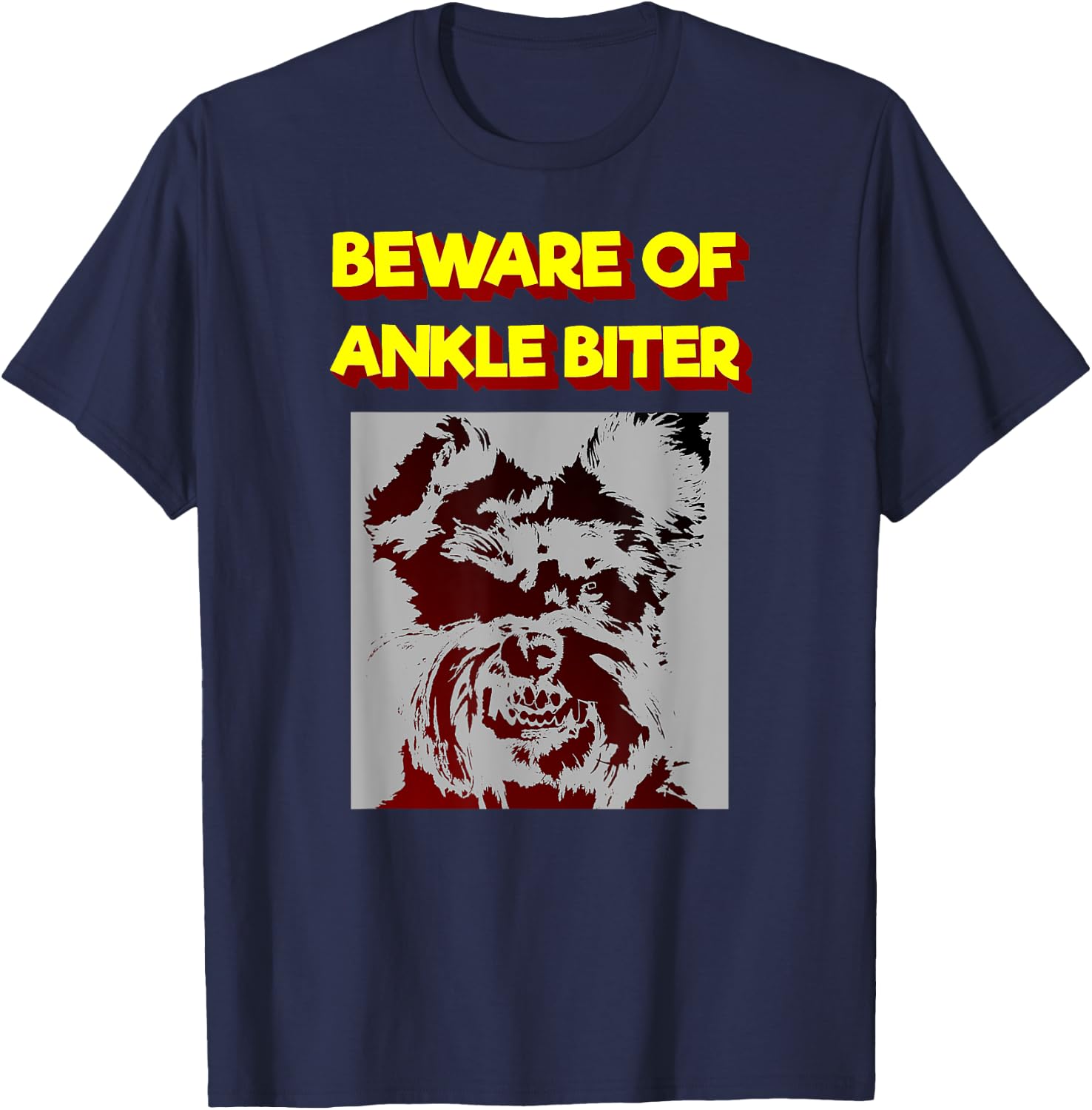 Beware Of Ankle Biter T-Shirt - T-Shirt | Navy