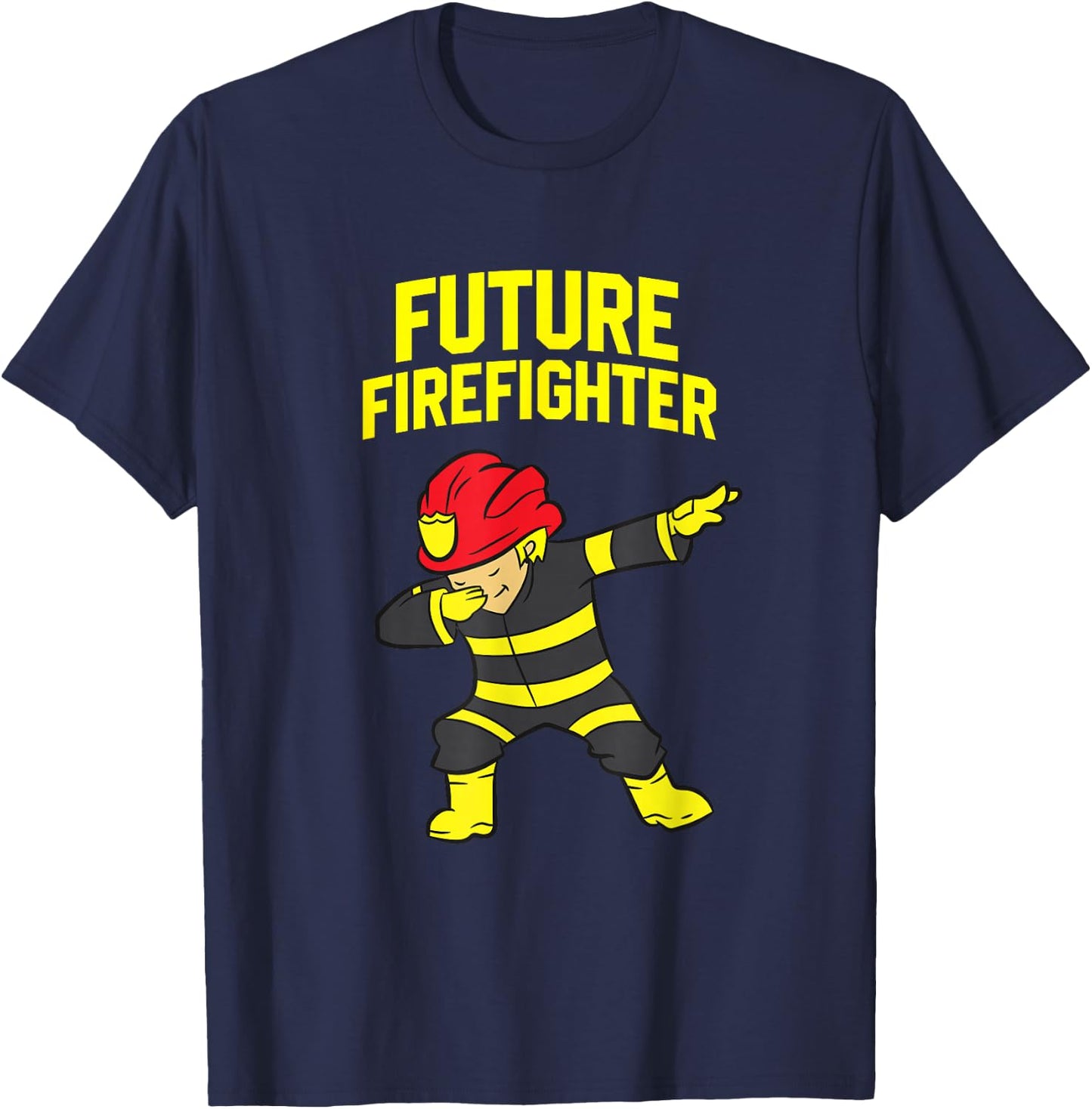 Dabbing Firefighter Kids Future Firefighter T-Shirt - T-Shirt | Navy