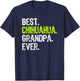 Best Chihuahua Grandpa Ever Dog Lover T-Shirt - T-Shirt | Navy