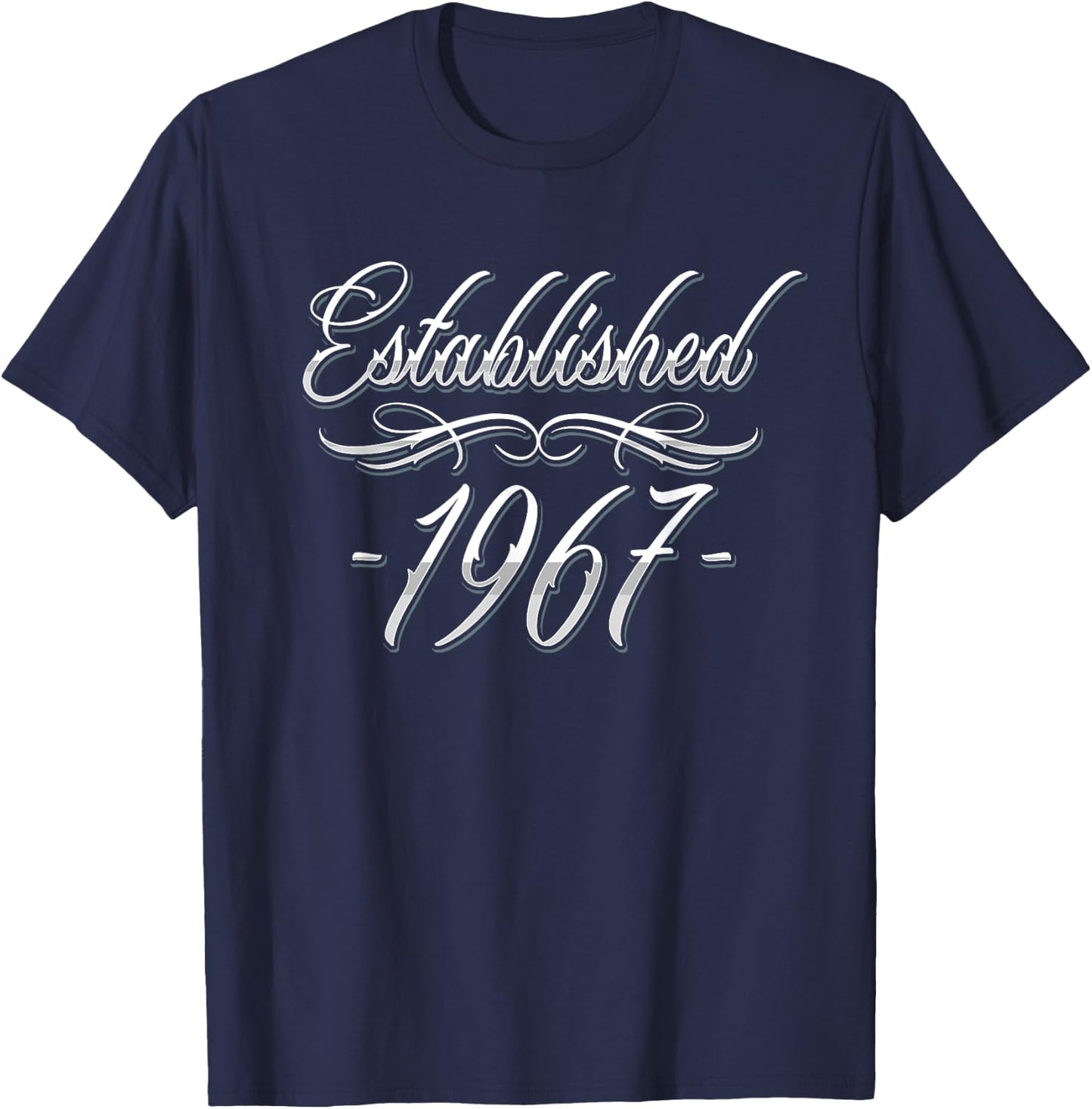 58 Year Old Tattoo Lover 1967 58th Birthday T-Shirt - T-Shirt | Navy