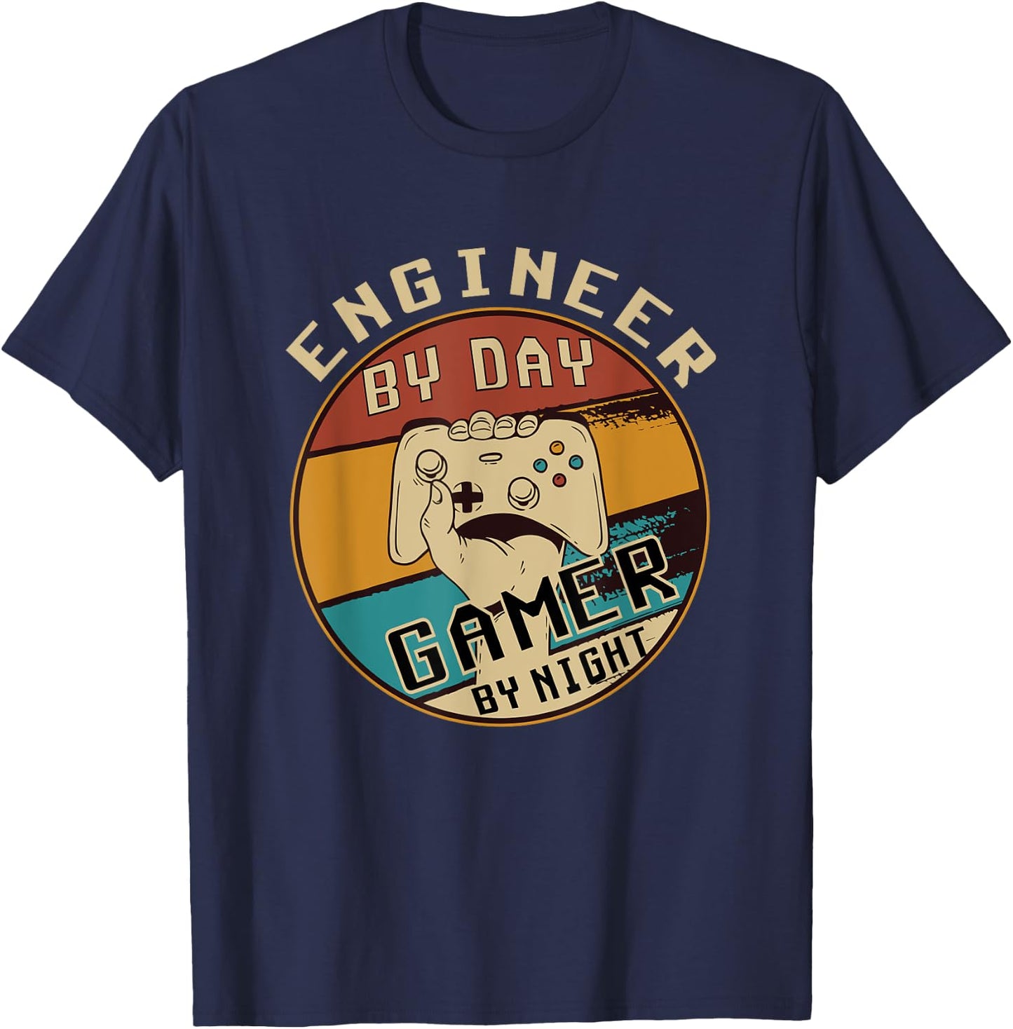Engineer by Day Gamer by Night T-Shirt - T-Shirt | Navy