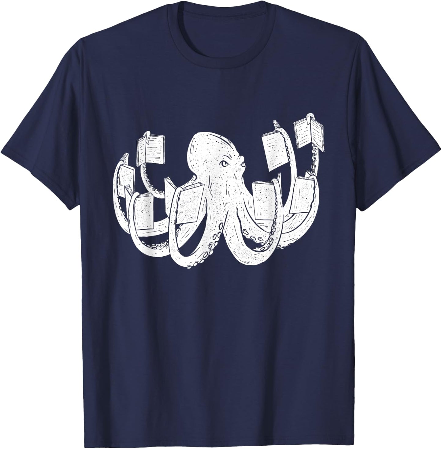 Octopus Lover - Reader Bookworm Reading Librarian Library T-Shirt - T-Shirt | Navy