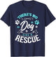 Vintage There's No Dog Like A Rescue Adopt Dogs Lovers Gift Women Girls Kids T-Shirt - T-Shirt | Navy