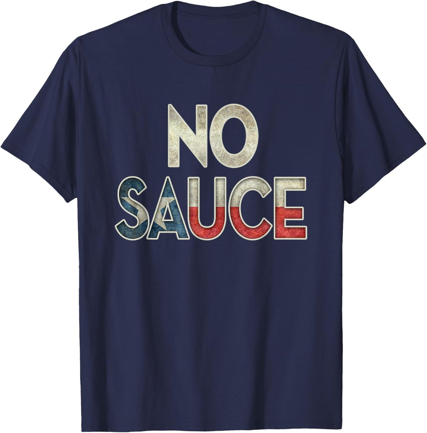 No Sauce on Central Texas BBQ Brisket Barbecue T-Shirt - T-Shirt | Navy