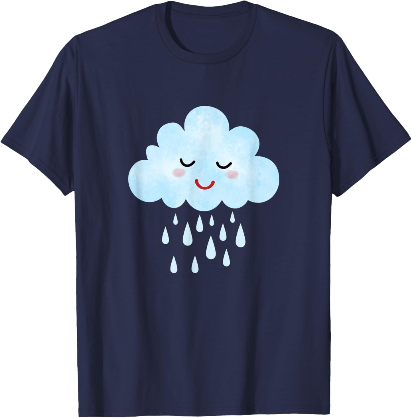 Cloud Rain Sky Nature Clouding IT Computing Men Women Kids T-Shirt - T-Shirt | Navy