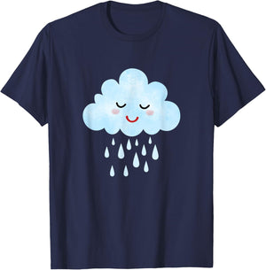 Cloud Rain Sky Nature Clouding IT Computing Men Women Kids T-Shirt - T-Shirt | Navy