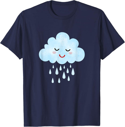 Cloud Rain Sky Nature Clouding IT Computing Men Women Kids T-Shirt - T-Shirt | Navy