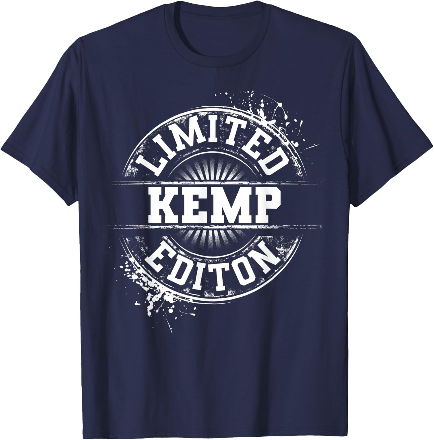 KEMP Funny Surname Family Tree Birthday Reunion Gift T-Shirt - T-Shirt | Navy