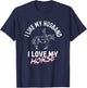 I Like My Husband I Love My Horse - Funny Horse T-Shirt - T-Shirt | Navy