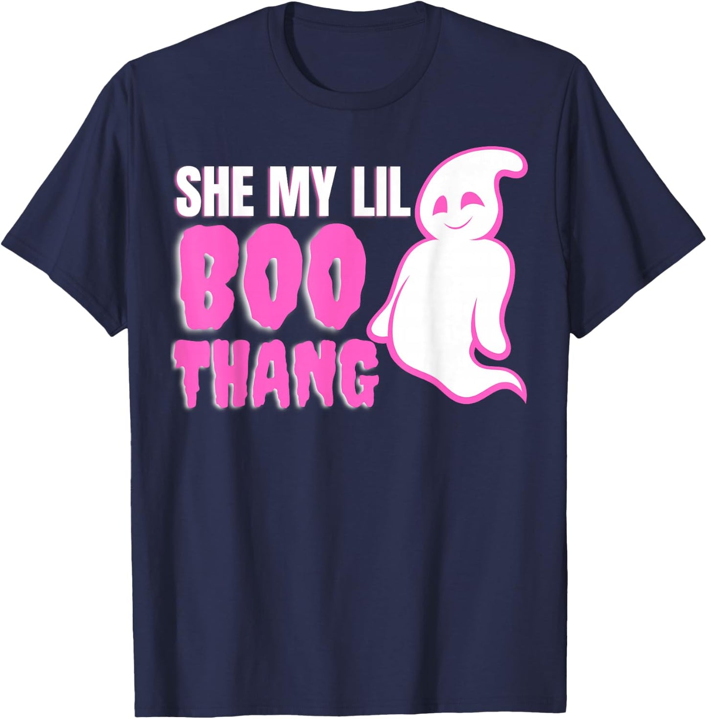 She My Lil Boo Thang Funny Halloween T-Shirt - T-Shirt | Navy