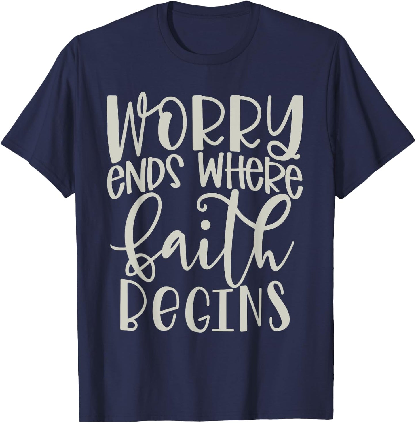 Faith Based Print Plus Size Christian 2x Scripture Girl T-Shirt - T-Shirt | Navy