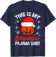Funny Christmas Basketball Ball Pajama Pj Outfit Men Women T-Shirt - T-Shirt | Navy