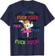 With a fuck fuck here... I don't give a fuck fuck unicorn T-Shirt - T-Shirt | Navy