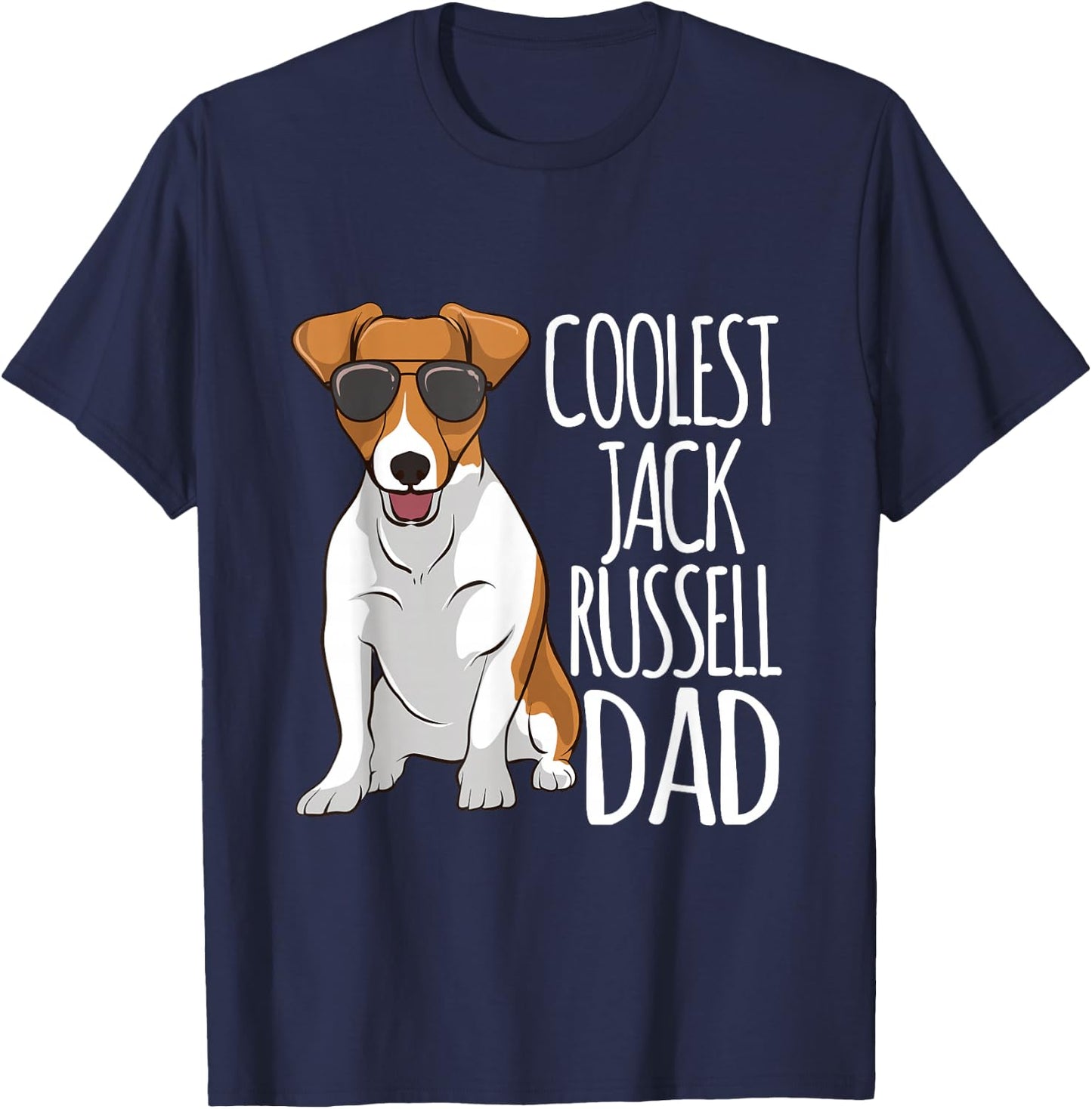 Coolest Jack Russel Dad Jack Russell Terrier Father Dog T-Shirt - T-Shirt | Navy