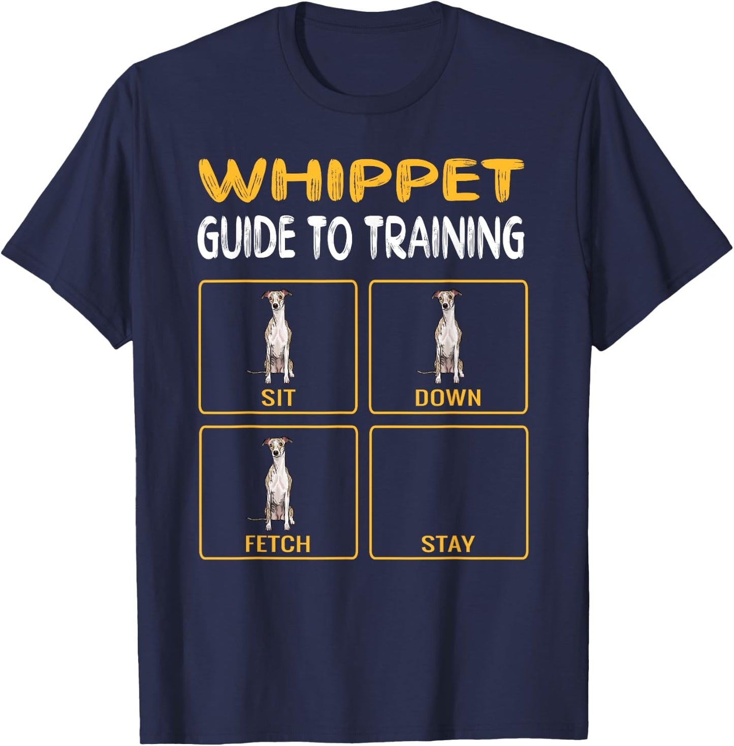 Funny Whippet Guide To Training Dog Obedience Trainer Women T-Shirt - T-Shirt | Navy