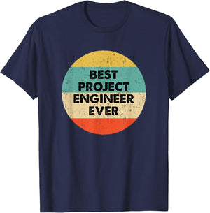 Project Engineer Shirt | Best Project Engineer Ever T-Shirt - T-Shirt | Navy