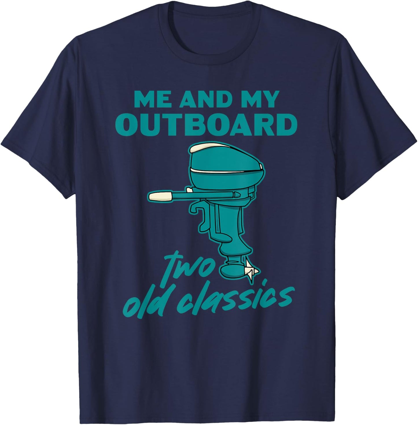 Vintage Outboard Motor - Classic Old Boating T-Shirt - T-Shirt | Navy