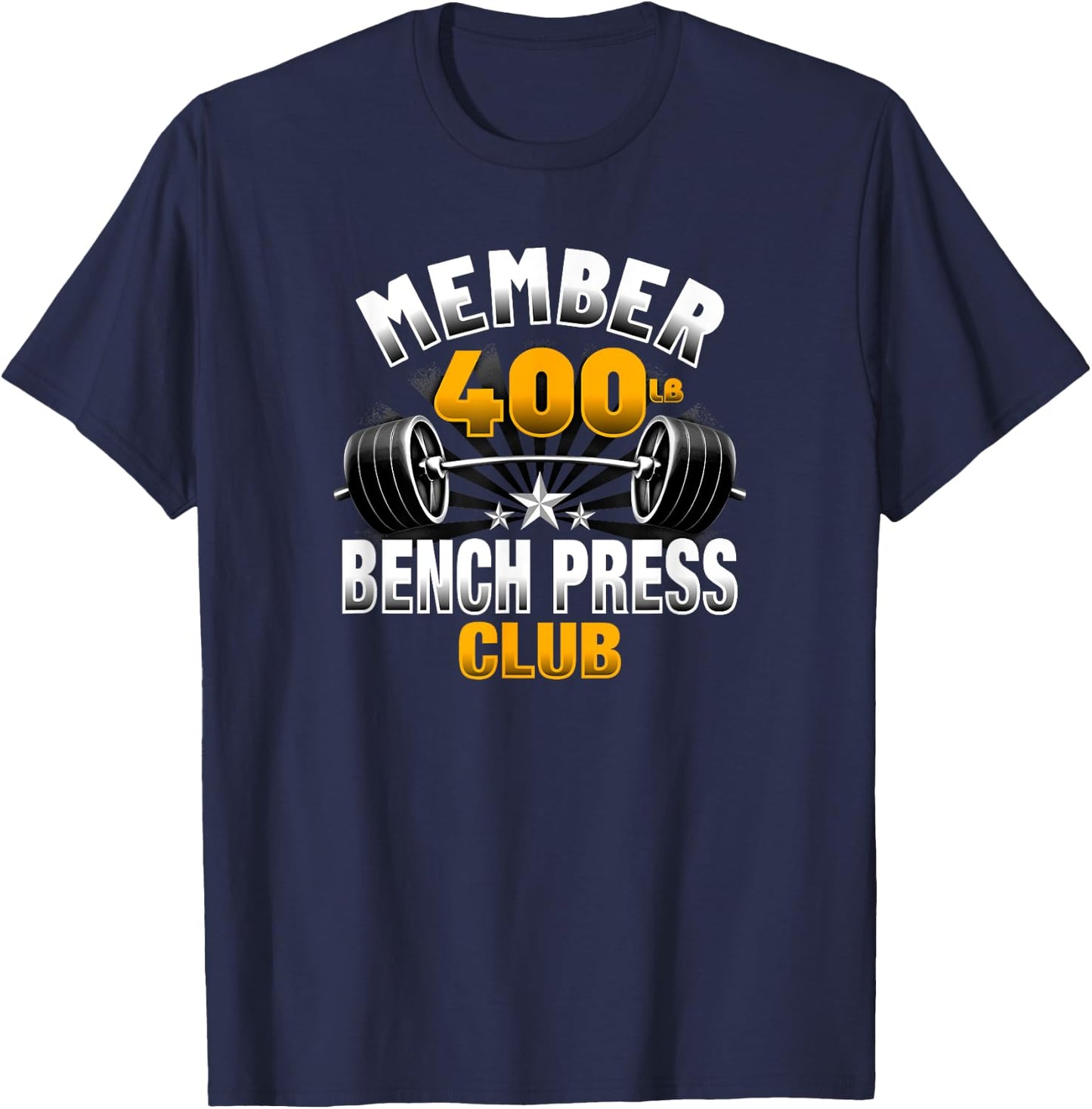 400 Pound Bench Press Club T-Shirt - T-Shirt | Navy
