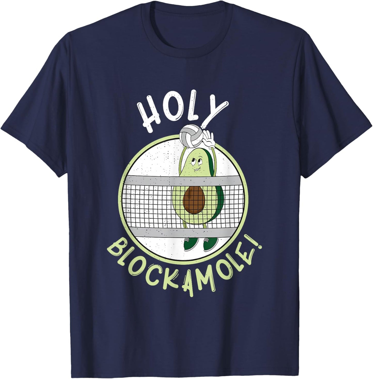 Funny Volleyball Blocker Training for an Avocado Fan T-Shirt - T-Shirt | Navy