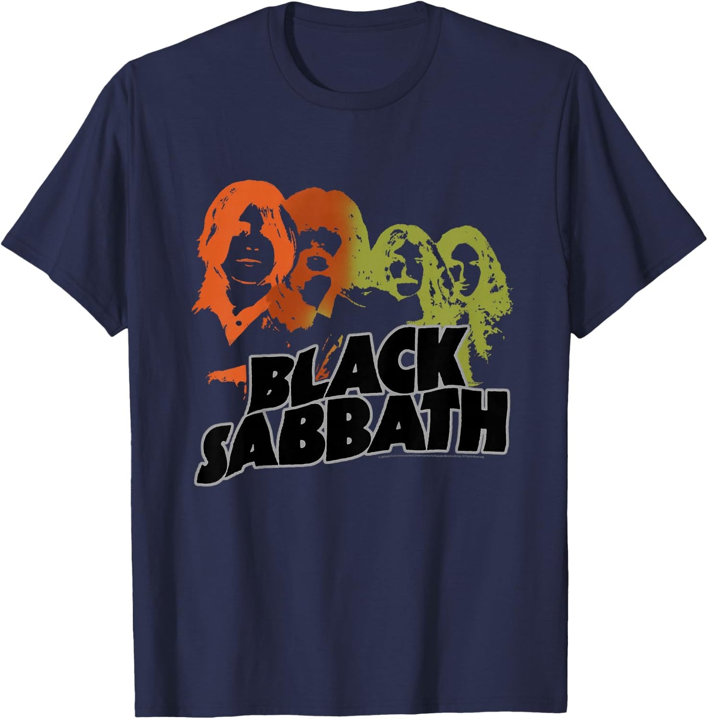 Kids Black Sabbath Band Sketch Kids Black T-Shirt - T-Shirt | Navy