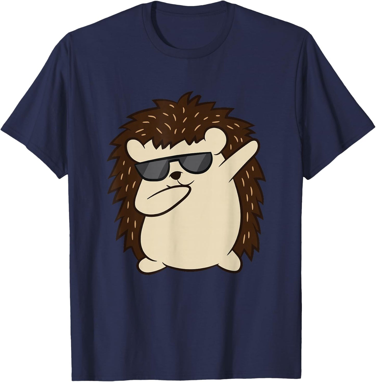 Dabbing Hedgehog Love Hedgehogs T-Shirt - T-Shirt | Navy