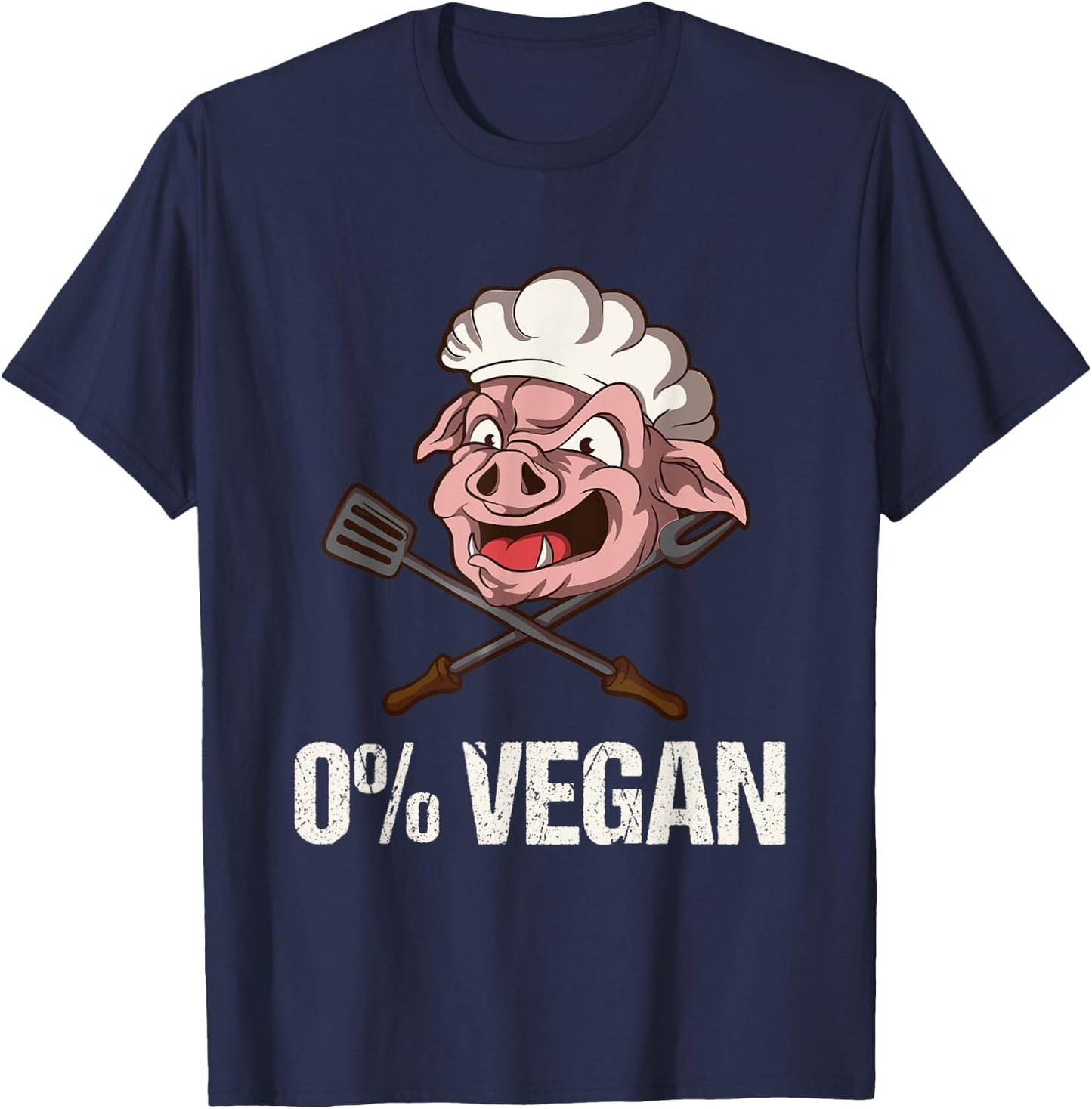 Funny Anti Vegan Anti Vegetarian Gift T-Shirt - T-Shirt | Navy
