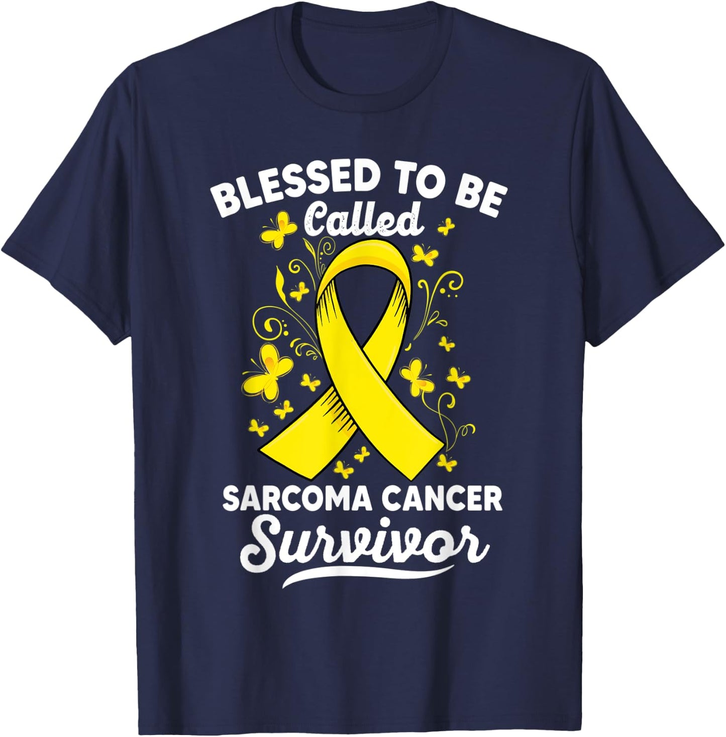 Blessed to be called survivor Sarcoma Cancer Awareness T-Shirt - T-Shirt | Navy