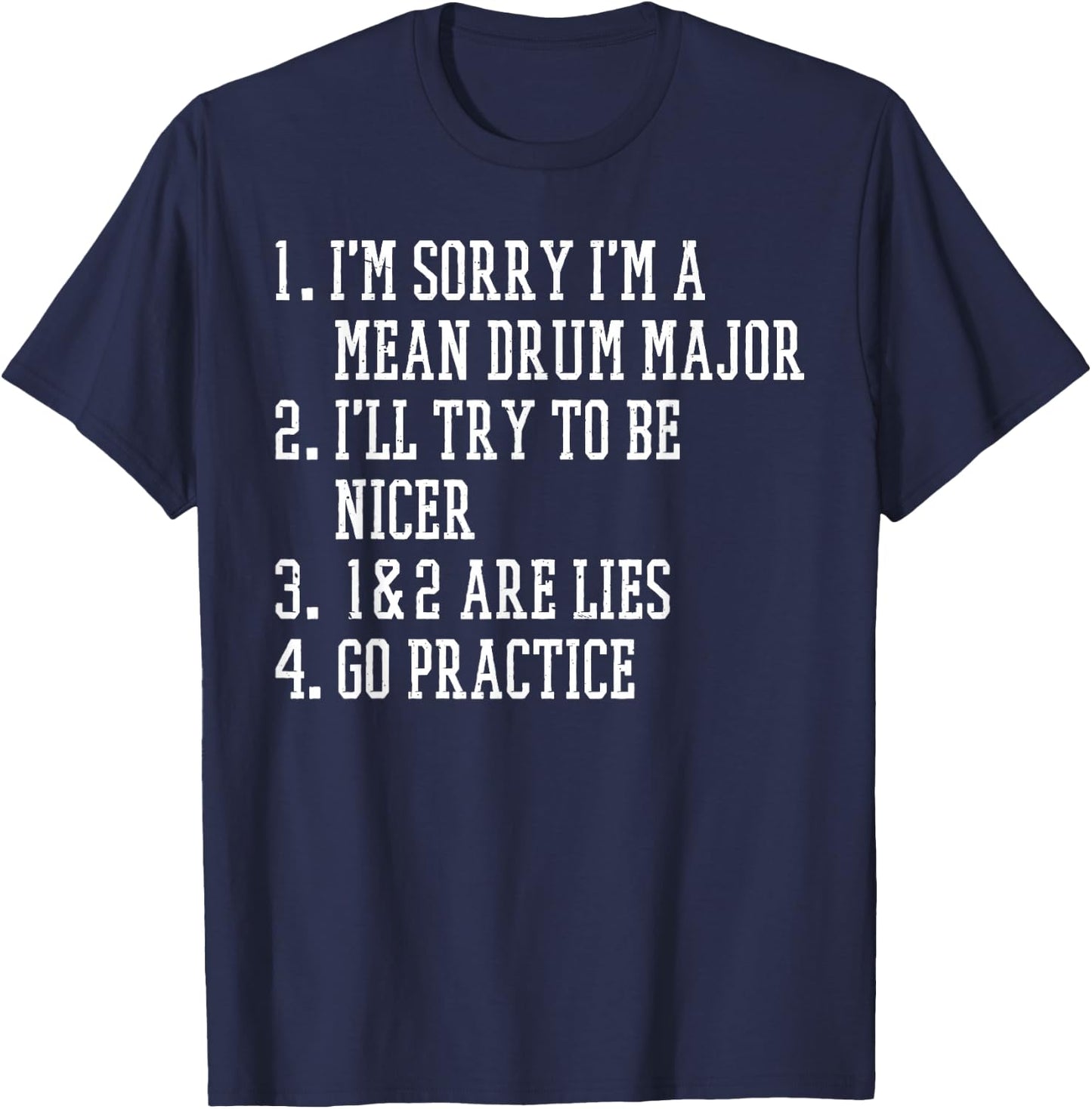 Drum Major Costume Drum Major Uniform Drum Major Baton T-Shirt - T-Shirt | Navy
