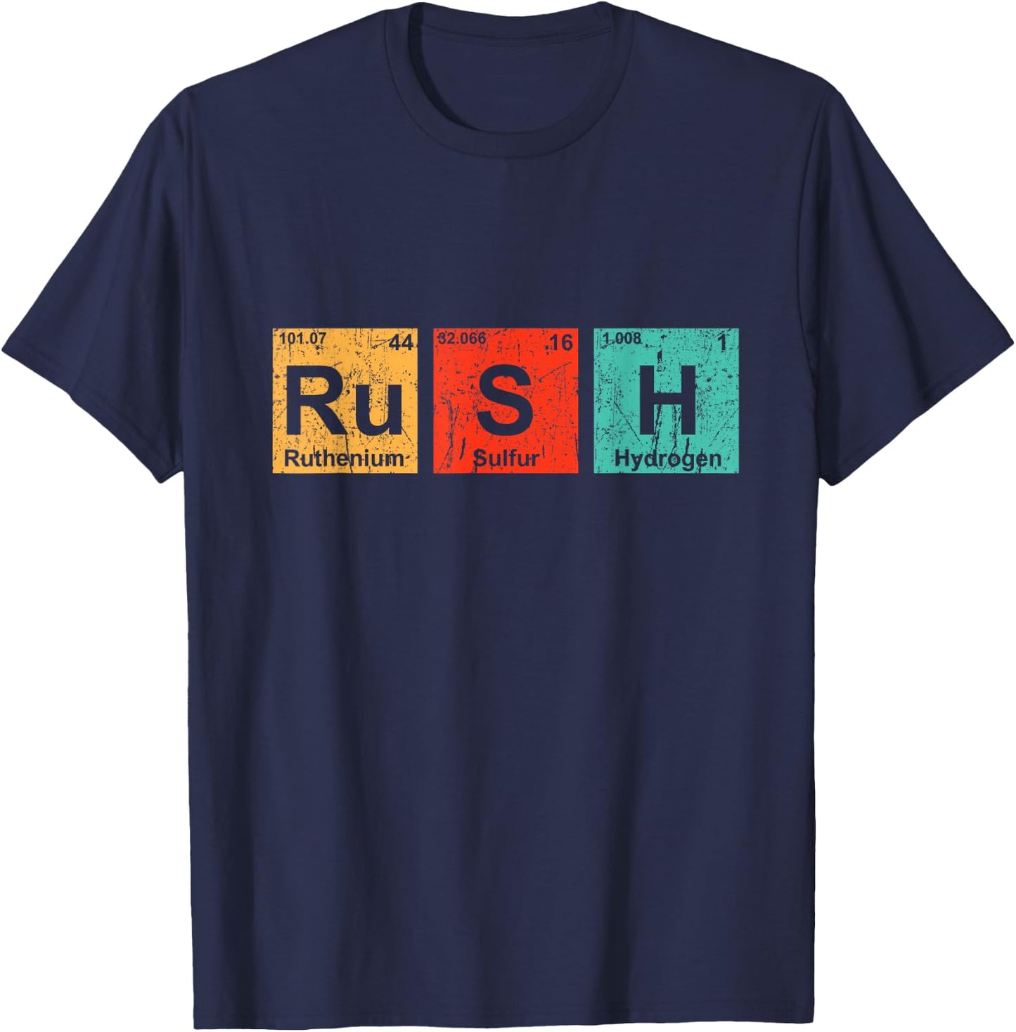 Rush (Ru-S-H) Periodic Table Elements Shirt T-Shirt - T-Shirt | Navy