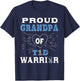 T1D Proud Grandpa Diabetes Awareness Type 1 Insulin Pancreas T-Shirt - T-Shirt | Navy