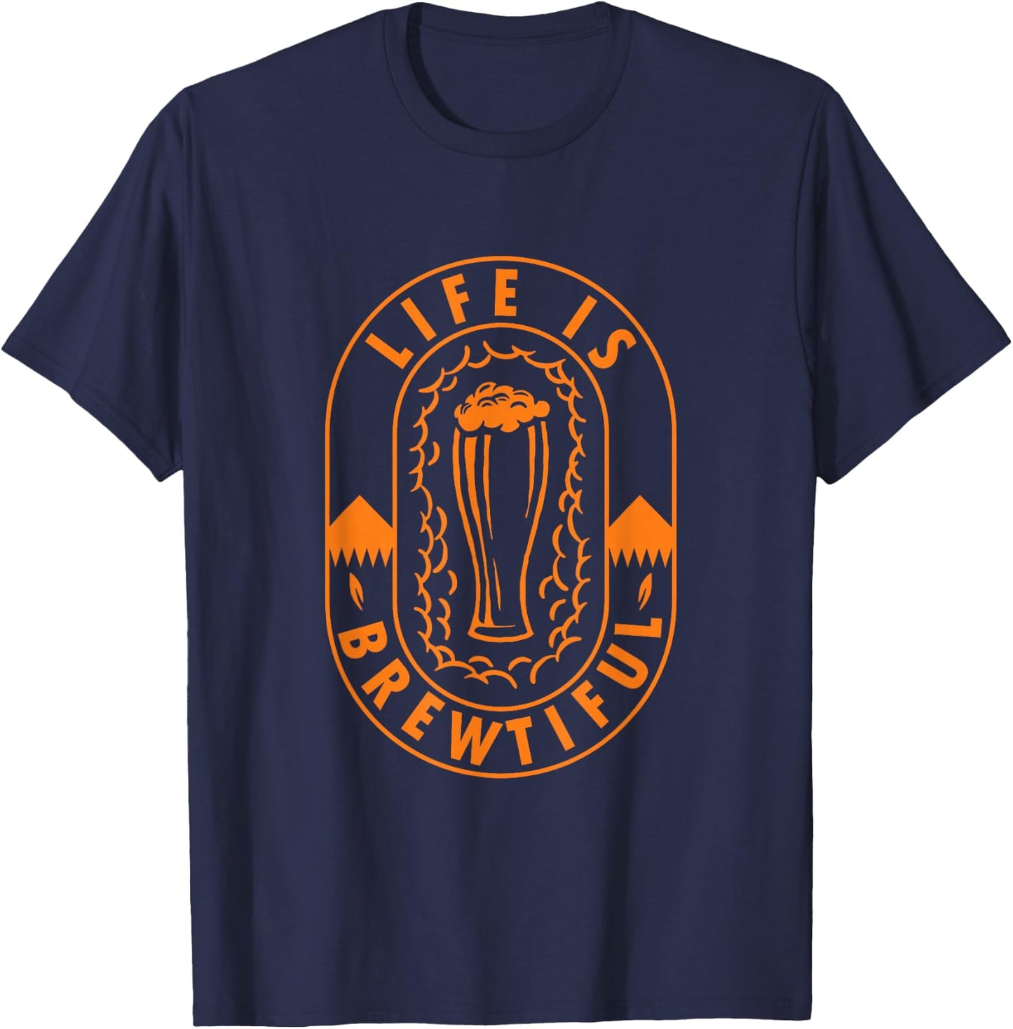 Craft Beer Brewer, Beer Brewer, Das Leben ist Braulich T-Shirt - T-Shirt | Navy