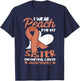 Endometrial Cancer Awareness I Wear Peach For My Sister T-Shirt - T-Shirt | Navy