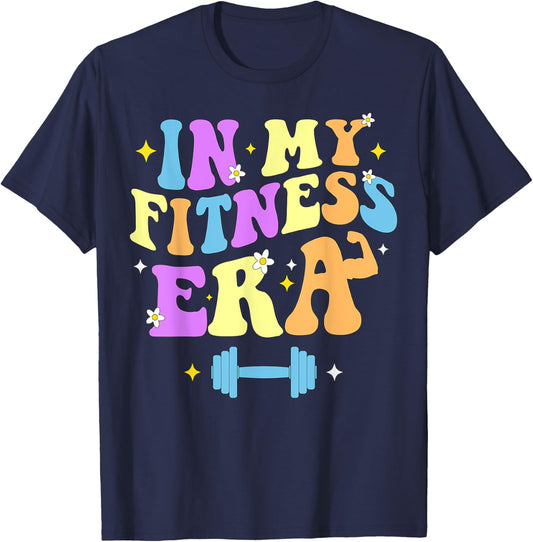 In My Fitness Era Workout Sport Motivation Lifting Gym T-Shirt - T-Shirt | Navy