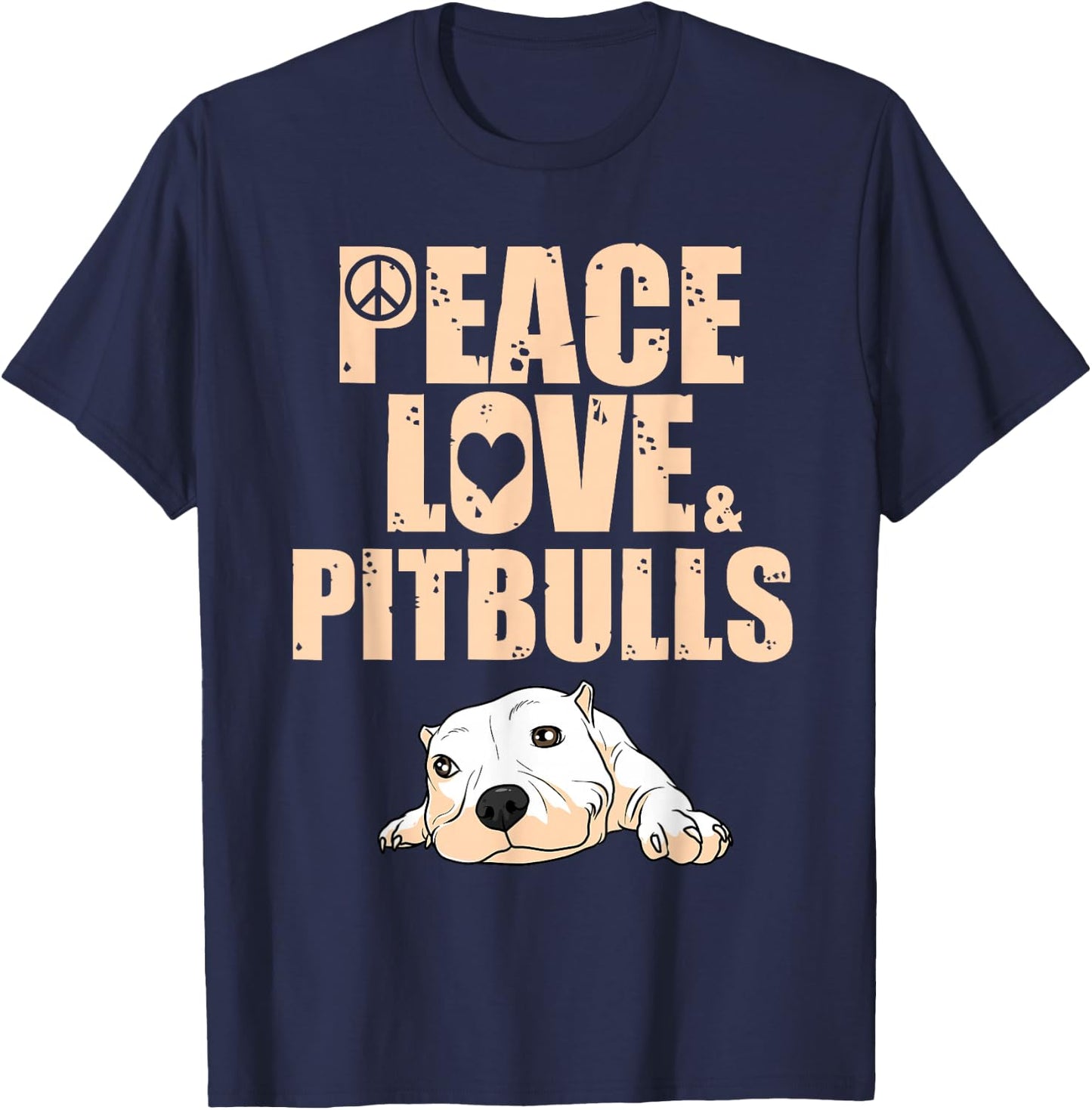 Funny Pitbull Rescue Adoption Men Women Boys Girls Gift T-Shirt - T-Shirt | Navy