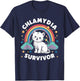 Cat Funny Embarrassing Meme Adult Humor Chlamydia Survivor , Small, Black T-Shirt - T-Shirt | Navy