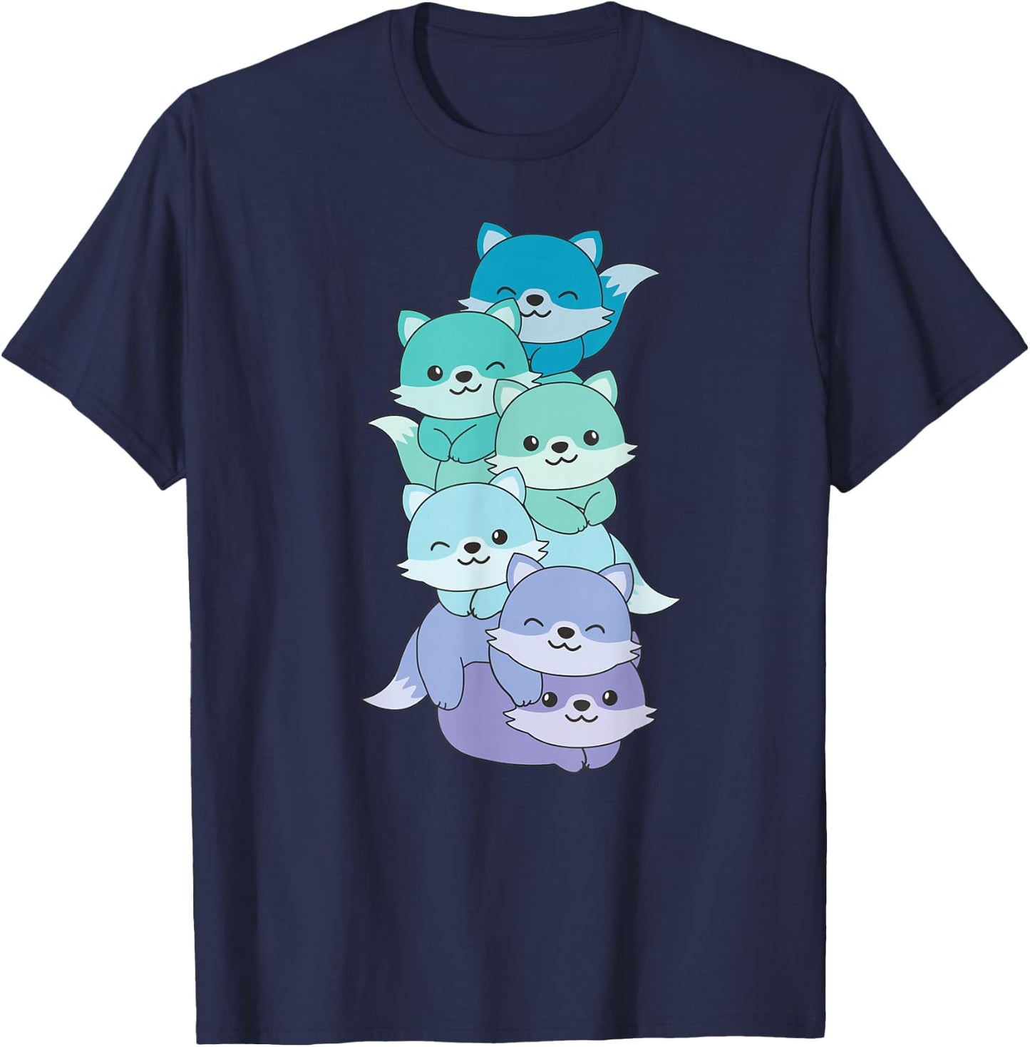 Neptunic Flag Pride Month LGBTQ Neptunic Fox T-Shirt - T-Shirt | Navy