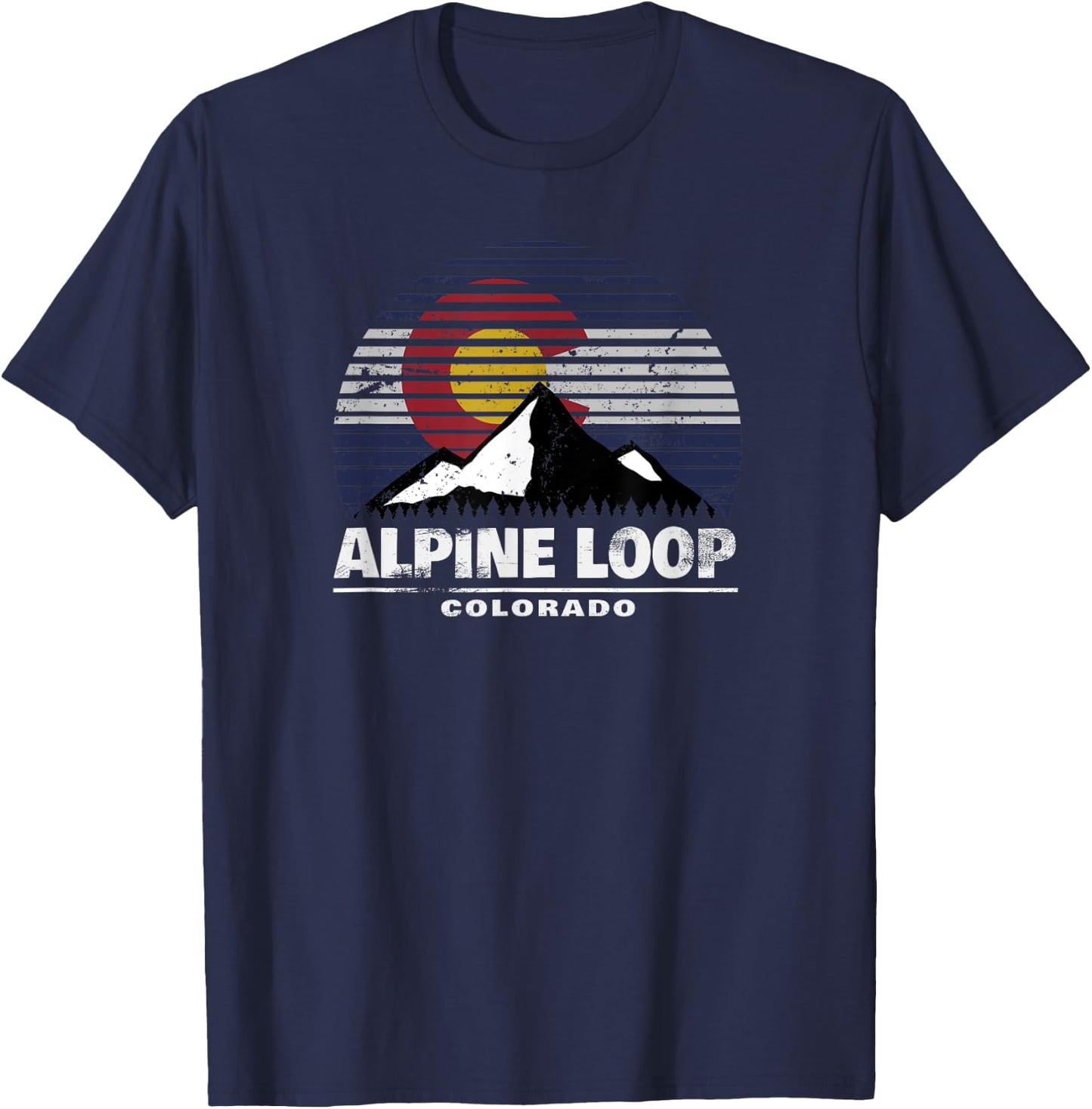 Alpine Loop of Colorado - Rocky Mountain Off Road 4x4 T-Shirt - T-Shirt | Navy